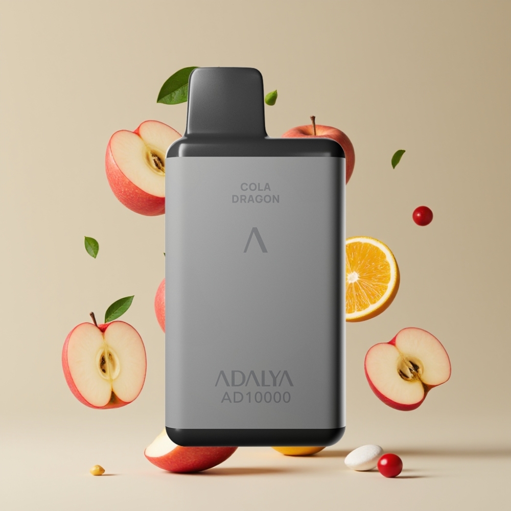 Finland tukku ADALYA AD 10000 Puffs Space harmaa, 14 ml, USB-C