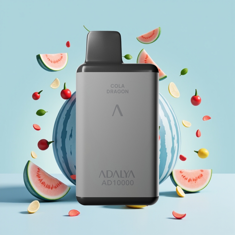 Finland tukku Adalya AD 10000 Puffs Kertakäyttöinen Vape – 10 000 savuketta, 14 ml nestettä, Space gray
