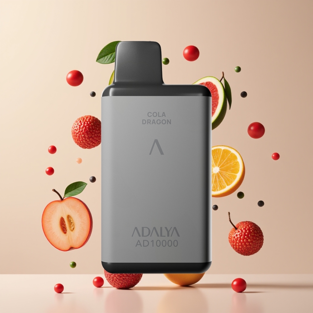 Finland tukku Adalya AD 10000 Puffs Kertakäyttöinen Vape – 10 000 savutusta, 14 ml nestettä, Space gray
