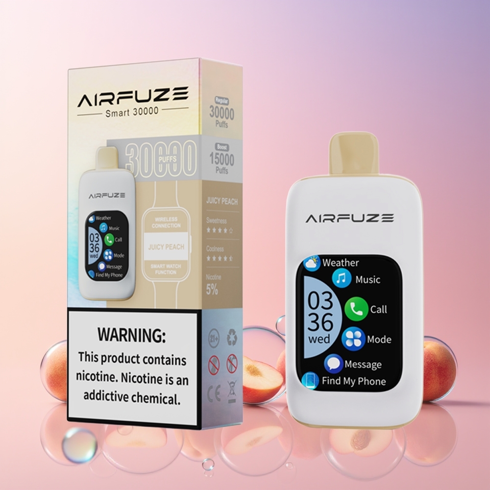 Finland tukku AirFuze Smart 30000 Puffs Disposable Pod 900mAh akku 5% nikotiinia Mehukas persikka