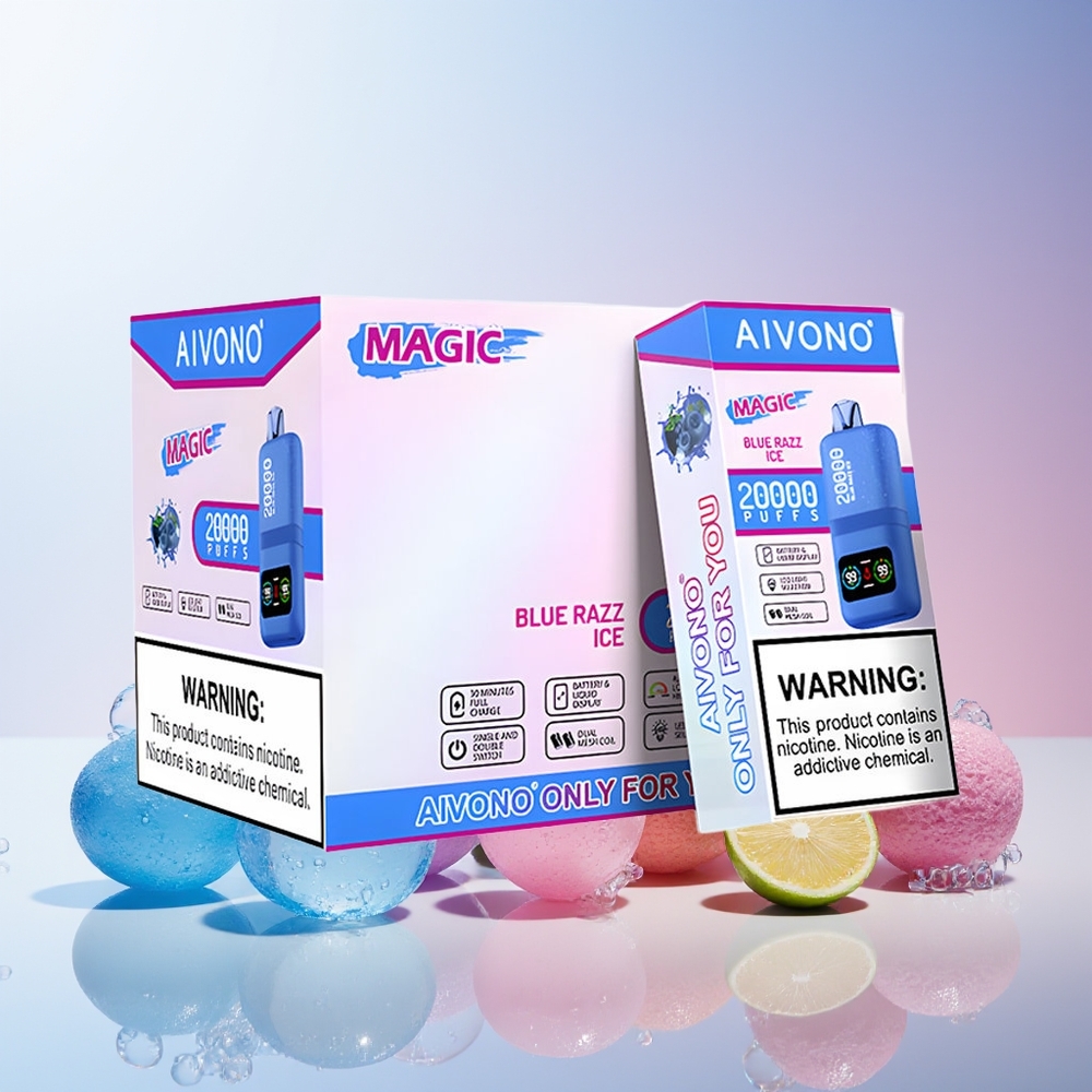 Finland tukku Aivono AIM MAGIC 20000 Puffs 26ml E-neste 10 Makua LCD-näyttö