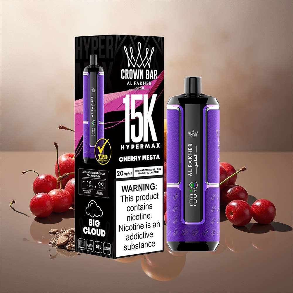 Al Fakher Crown Bar 15K Hypermax Finland tukku 22ml nestemäärä 15000 puhalluskapasiteetti