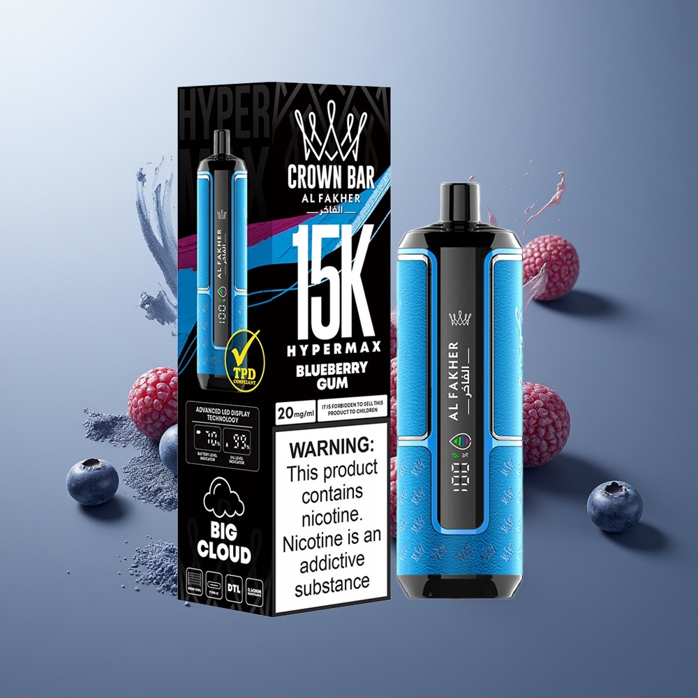 Al Fakher Crown Bar 15K Hypermax Finland tukku - 22ml nestemäärä, 15 000 tupahdusta