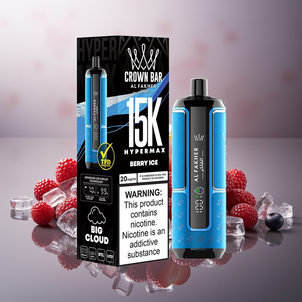 Finland tukku Al Fakher Crown Bar 15K Hypermax 22ml nestemäärä 15000 puhallusta Kertakäyttöinen vape Kit