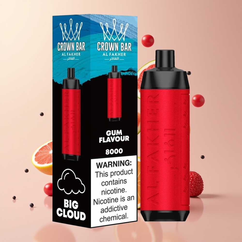 Al Fakher Crown Bar 8000 Crystal Kertakäyttöinen Vape Finland tukku – 18ml nestemäistä nestettä – Jopa 8000 savuketta