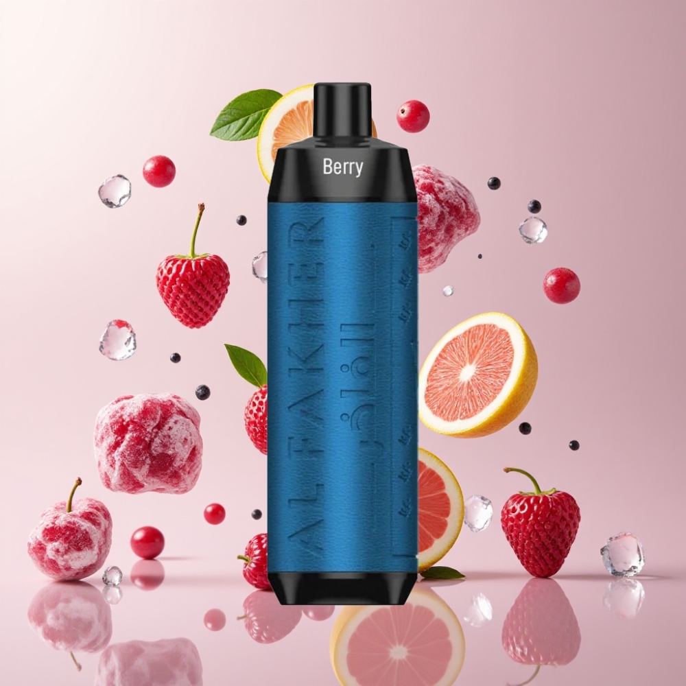 Finland tukku Al Fakher Crown Bar 8000 Crystal Kertakäyttöinen Vape - 18ml nestemäistä nikotiinia, 8000 savutusta, USB Type-C -lataus Marjajäätelö