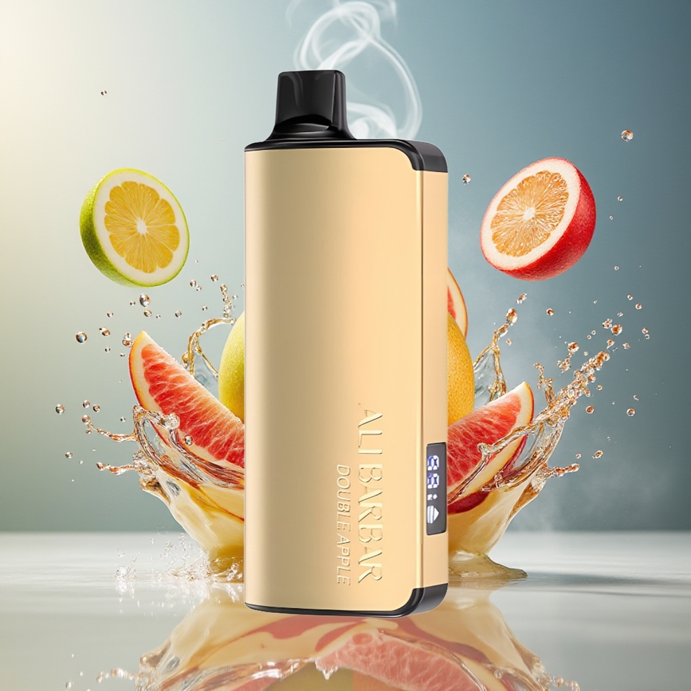 Finland tukku Alibarbar Ingot 9000 Puffs - 22ml nestemäistä kapasiteetti, 2350mAh akku, LED-näyttö