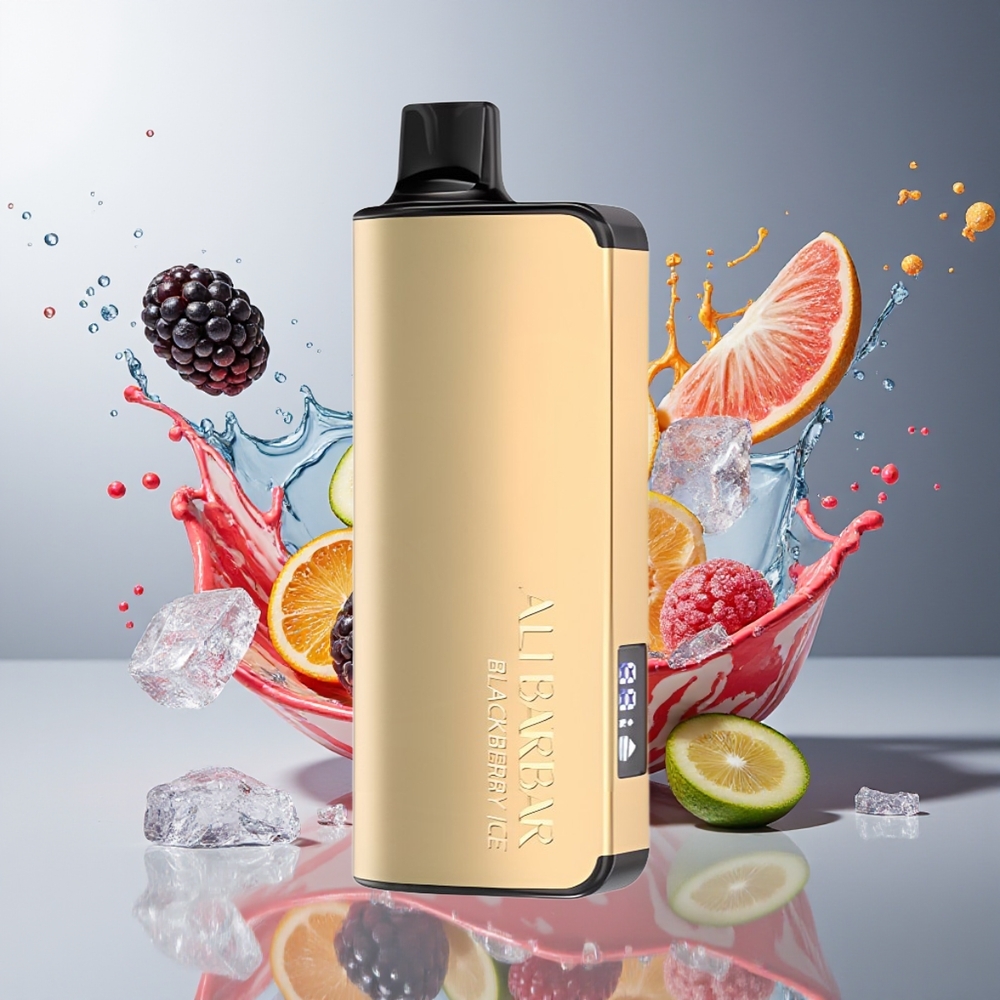 Finland tukku Alibarbar Ingot 9000 Puffs - 22ml nestemäärä, 2350mA h akku, LED-näyttö