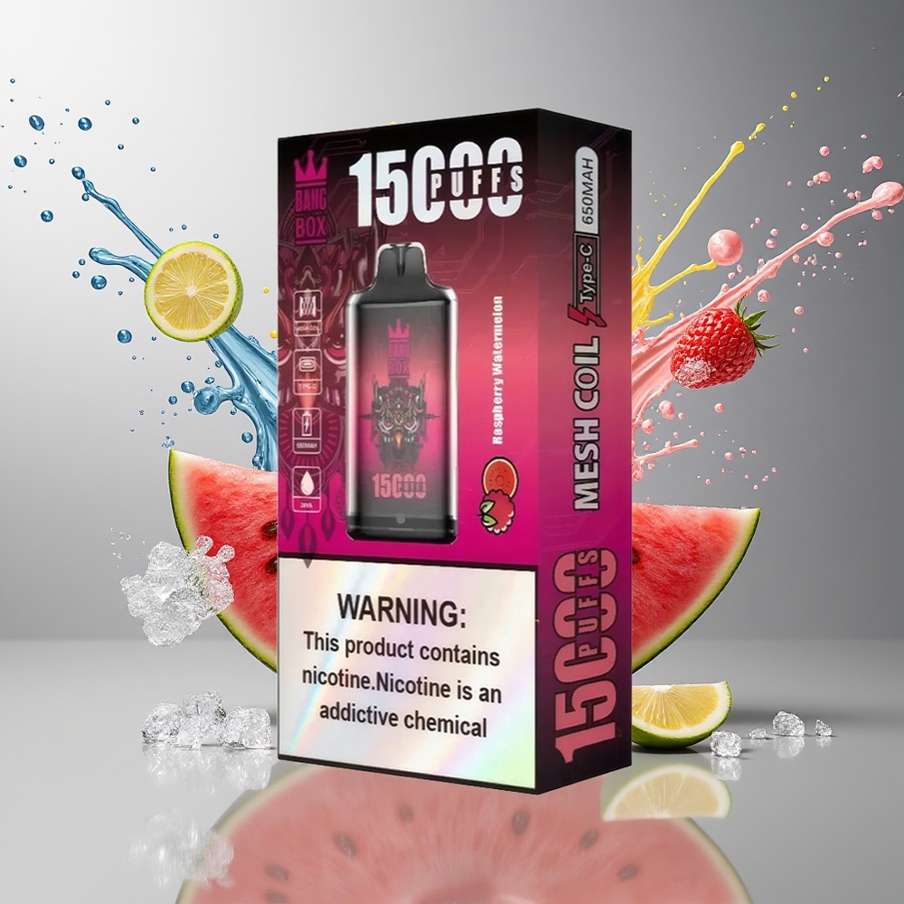Finland tukku Bang Box King 15000 Puffs 23ml nestemäinen 0%/2%/3%/5% nikotiinia TYPE-C