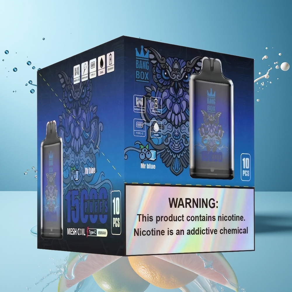 Finland tukku Bang Box King 15000 Puffs 23ml nestemäki 650mAh akku Mr Blue