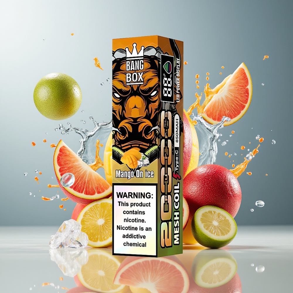Finland tukku Bang Box King 20000 Puffs 35ml Nestemäistä 12 Makua Mango jäällä