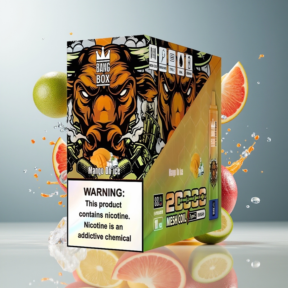 Finland tukku Bang Box King 20000 Puffs 35ml Nestemäistä 12 Makua Mango jäällä