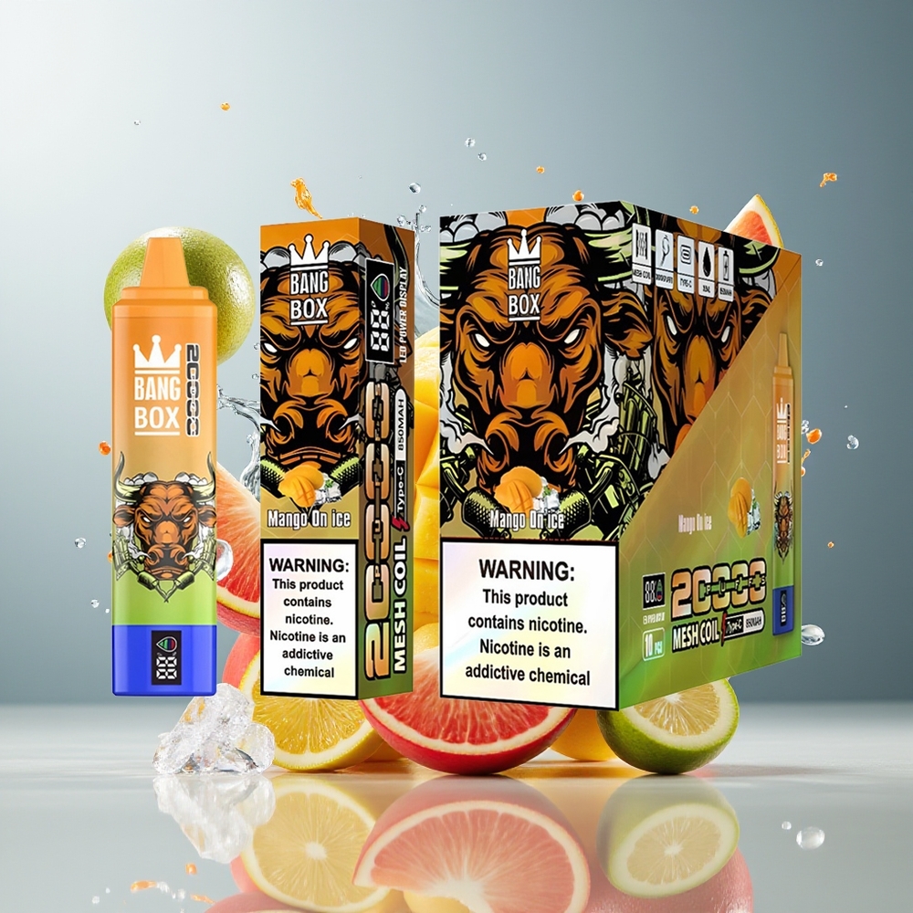 Finland tukku Bang Box King 20000 Puffs 35ml Nestemäistä 12 Makua Mango jäällä