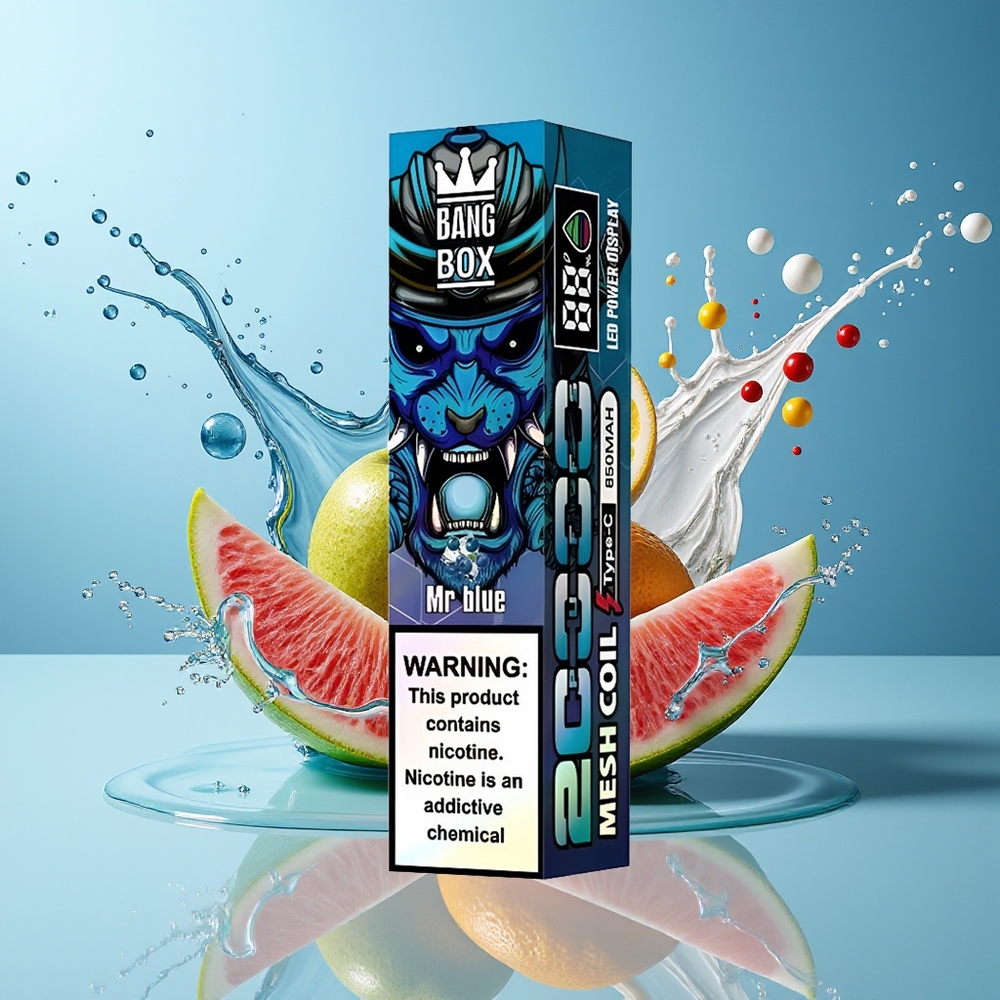Finland tukku Bang Box King 20000 Puffs 35ml Nestemäistä 12 Makua Mr Blue