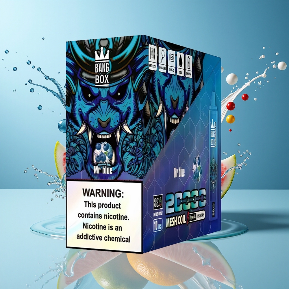 Finland tukku Bang Box King 20000 Puffs 35ml Nestemäistä 12 Makua Mr Blue