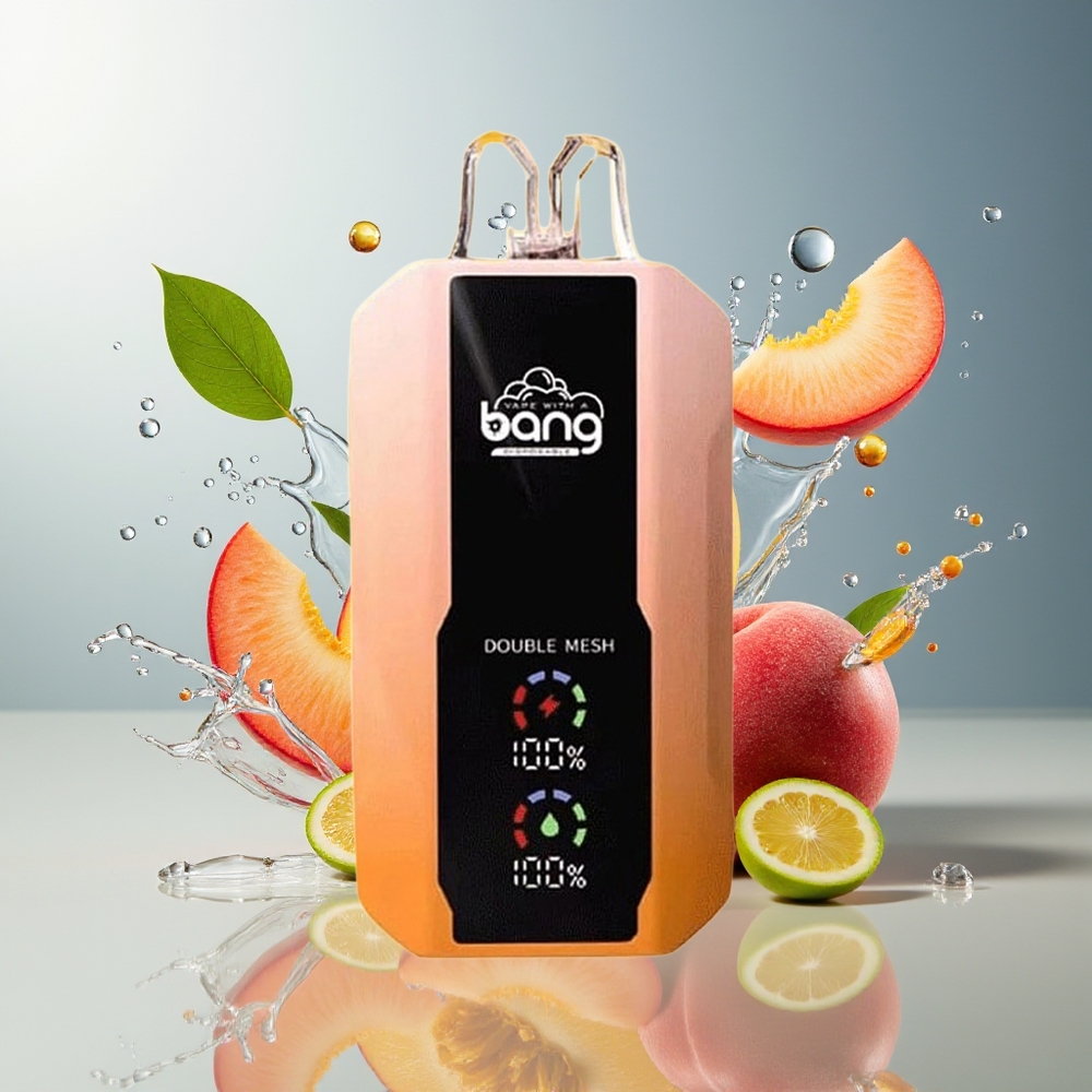 Finland tukku Bang 25000 Puffs Kertakäyttöinen Vape 30ml nestemäinen 650mAh akku Mango-persikka