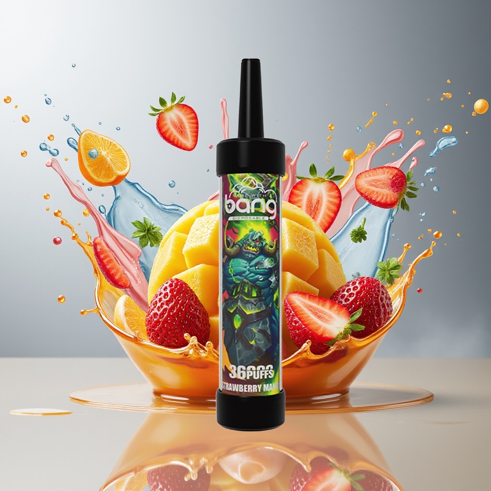 Finland tukku Bang 36000 Puffs Kertakäyttöinen Vape 40ml nestemäinen 650mAh akku Mansikka-mango