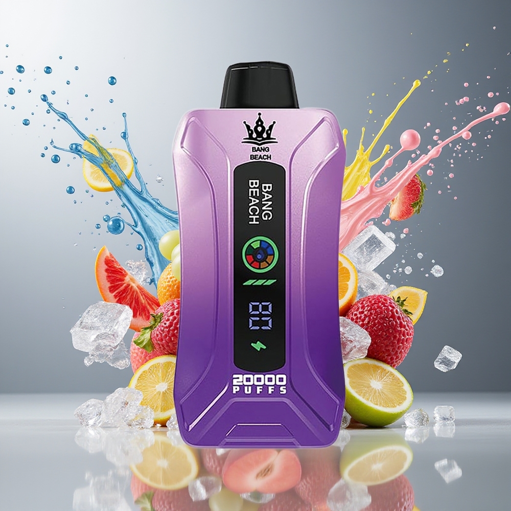 Finland tukku Bang Beach Smart Screen 20000 Puffs 35ml Älykäs Näyttö Viinirypälejäätelö