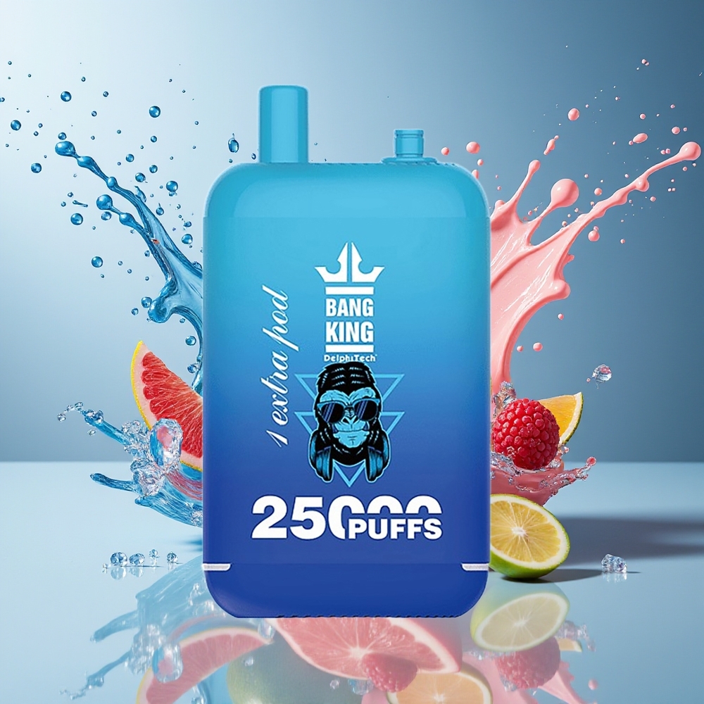 Finland tukku Bang King 25000 Puffs 46ml nestemäärä 650 mAh akku Blue Razz -jäätelö