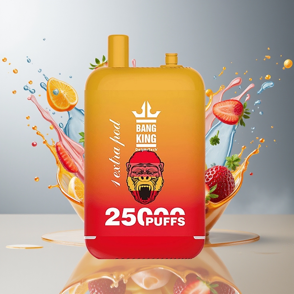 Finland tukku Bang King 25000 Puffs 46ml nestemäärä 650 mAh akku Mansikka-mango