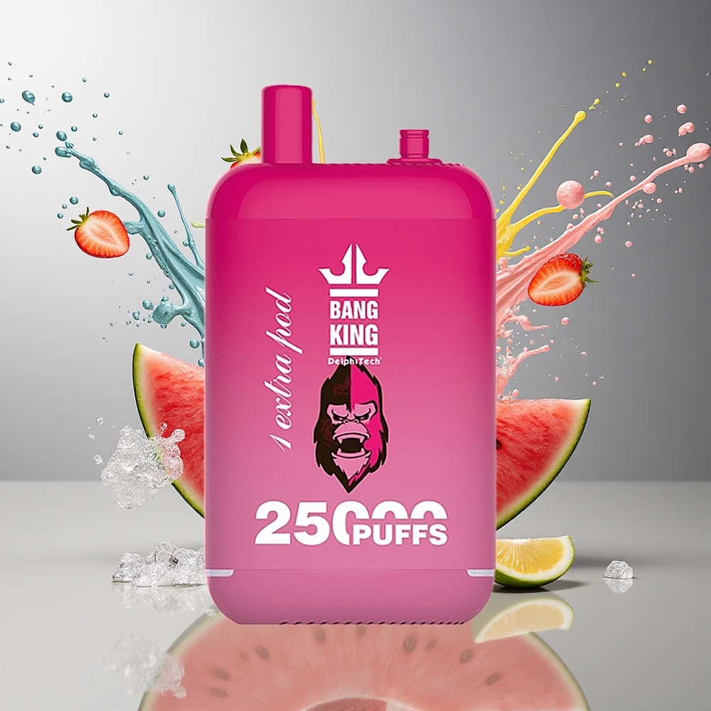 Finland tukku Bang King 25000 Puffs 46ml nestemäärä 650 mAh akku Mansikka-vesimeloni