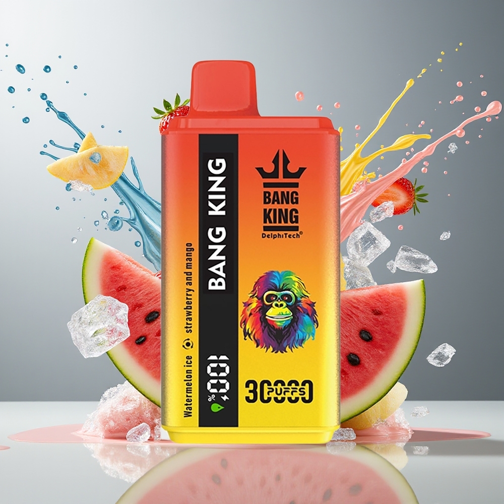 Finland tukku Bang King 30000 Puffs Kertakäyttöinen Vape - 36ml nestemäinen täyte, 1.2 mesh kaksoiskela