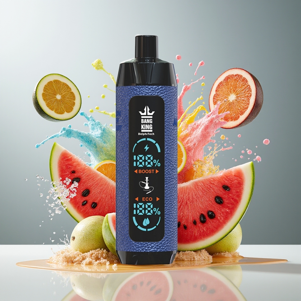 Finland tukku Bang King Shisha 25000 Puffia 30ml nestemäärä Type-C lataus Vesimeloni Hunajameloni Passionhedelmä