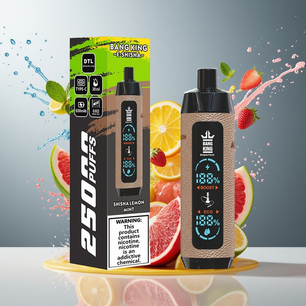 Finland tukku Bang King Shisha 25000 Puhallusta 30ml Nestemäärä 650 mAh Akku