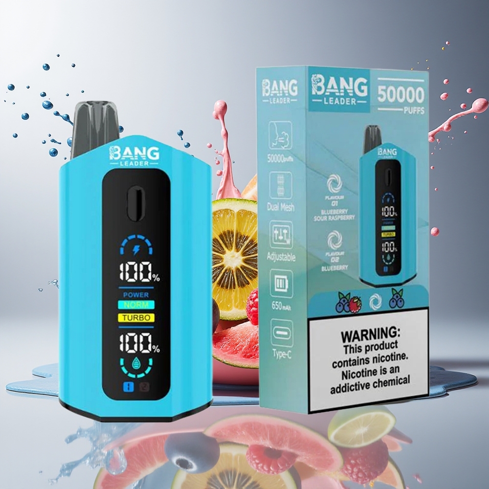 Finland tukku Bang Leader 50000 Puffs 13400mAh Akku 36ml Nestemäinen Nikotiini 0%, 2%, 3% tai 5%