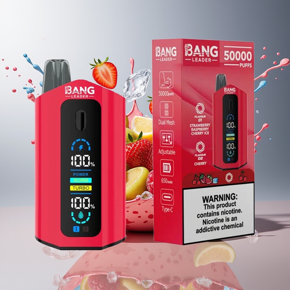 Finland tukku Bang Leader 50000 Puffs Kertakäyttöinen Vape 13400mAh Akku 36ml Nestemäisessä Muodossa