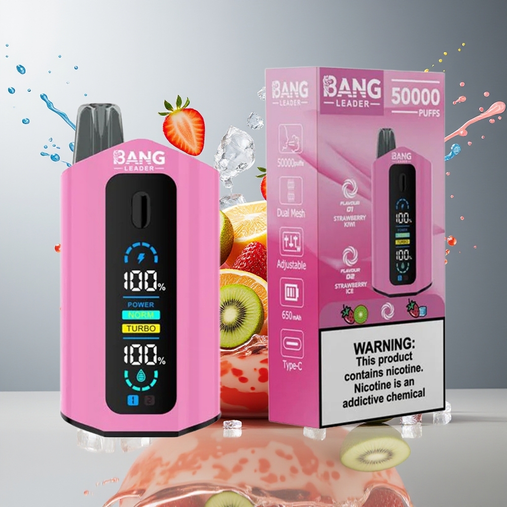 Finland tukku Bang Leader 50000 Puffs Kertakäyttöinen Vape - 13400mAh Akku & 36ml Nestemäistä
