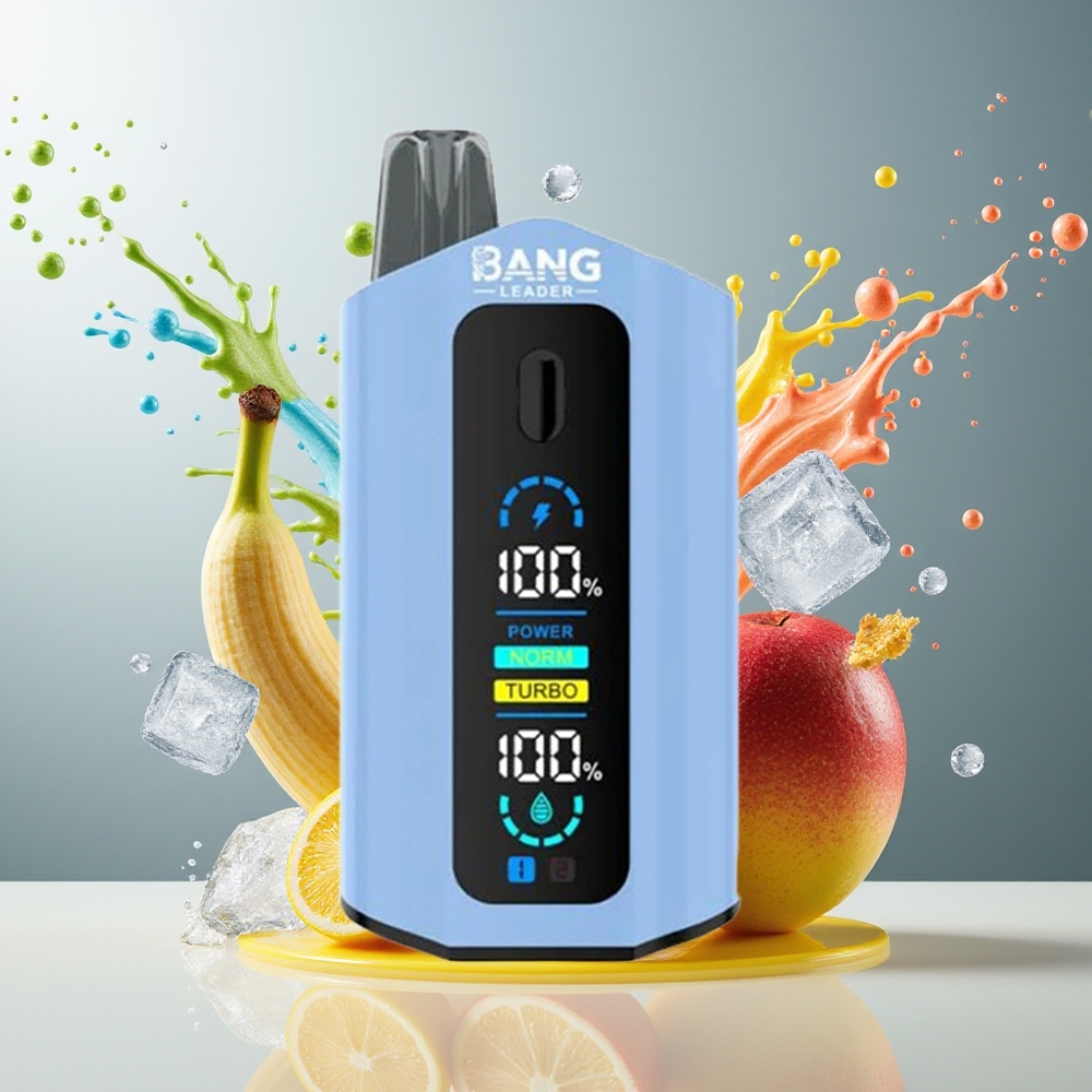 Finland tukku Bang Leader 50000 Puffs Kertakäyttöinen Vape - 36ml Nestemäistä Kapasiteetti, 2-in-1 Maut, 13400mAh Akku