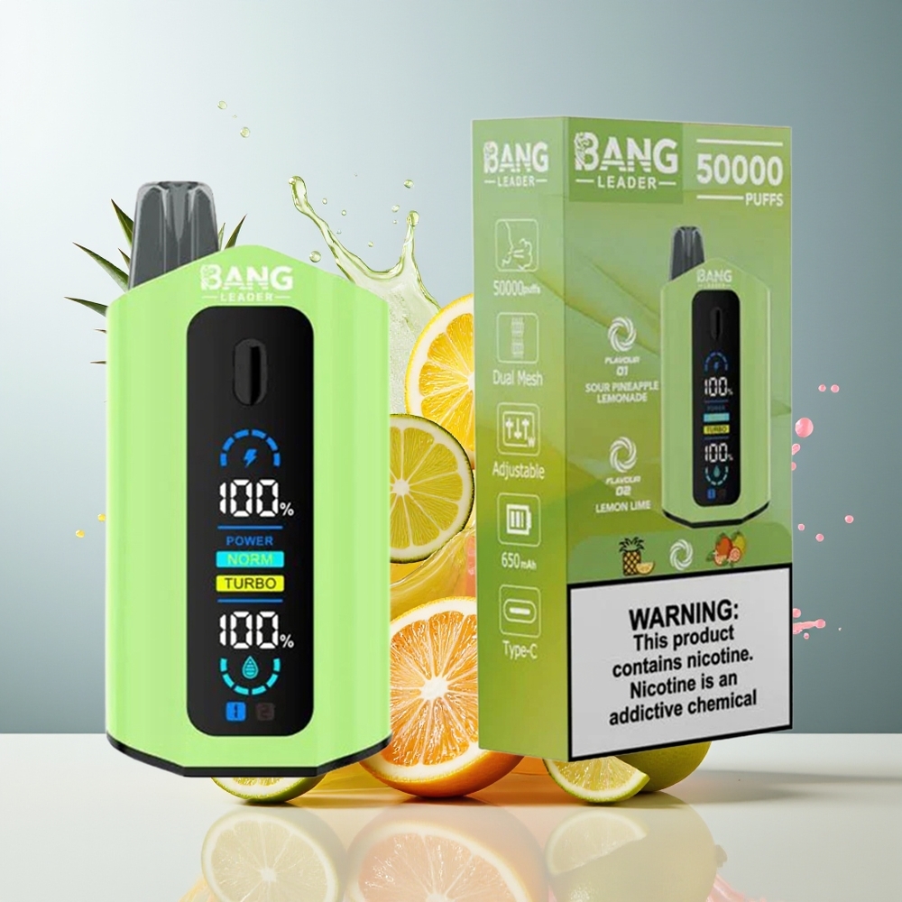 Finland tukku Bang Leader 50000 Puffs Kertakäyttöinen Vape - Jopa 50000 savut - 36ml nestemäistä nikotiinia - 2-in-1 maut