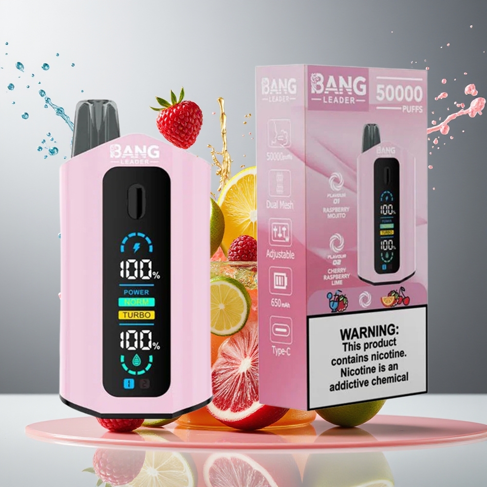 Finland tukku Bang Leader 50000 Puffs Kertakäyttöinen Vape - Jopa 50000 savutusta - 36ml nestemäistä nikotiinia - 2-in-1 maut