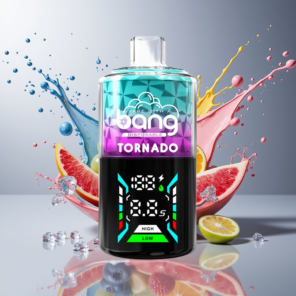 Finland tukku Bang Tornado 40000 Puffs Kertakäyttöinen Vape 40ml nestemäinen 850mAh akku Mustikkaviinirypäle