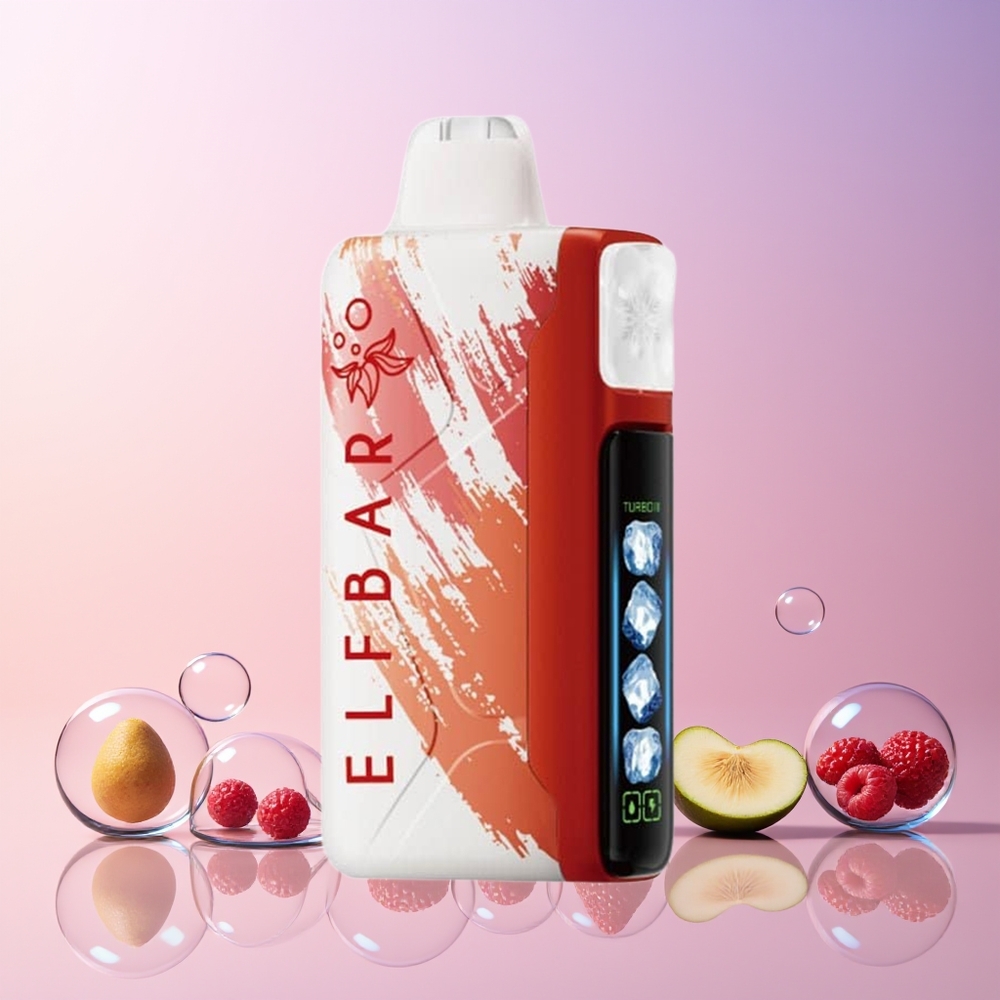 Finland tukku Elf Bar Ice King 40000 Puffs 20ml Esitäytetty E-Neste 5% Nikotiinia LCD Näyttö Pelottava marja
