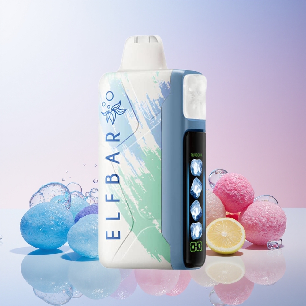 Finland tukku Elf Bar Ice King 40000 Puffs 20ml Esitäytetty E-Neste 5% Nikotiinia Ladattava 850mAh Akku Sininen Razz -jäätelö