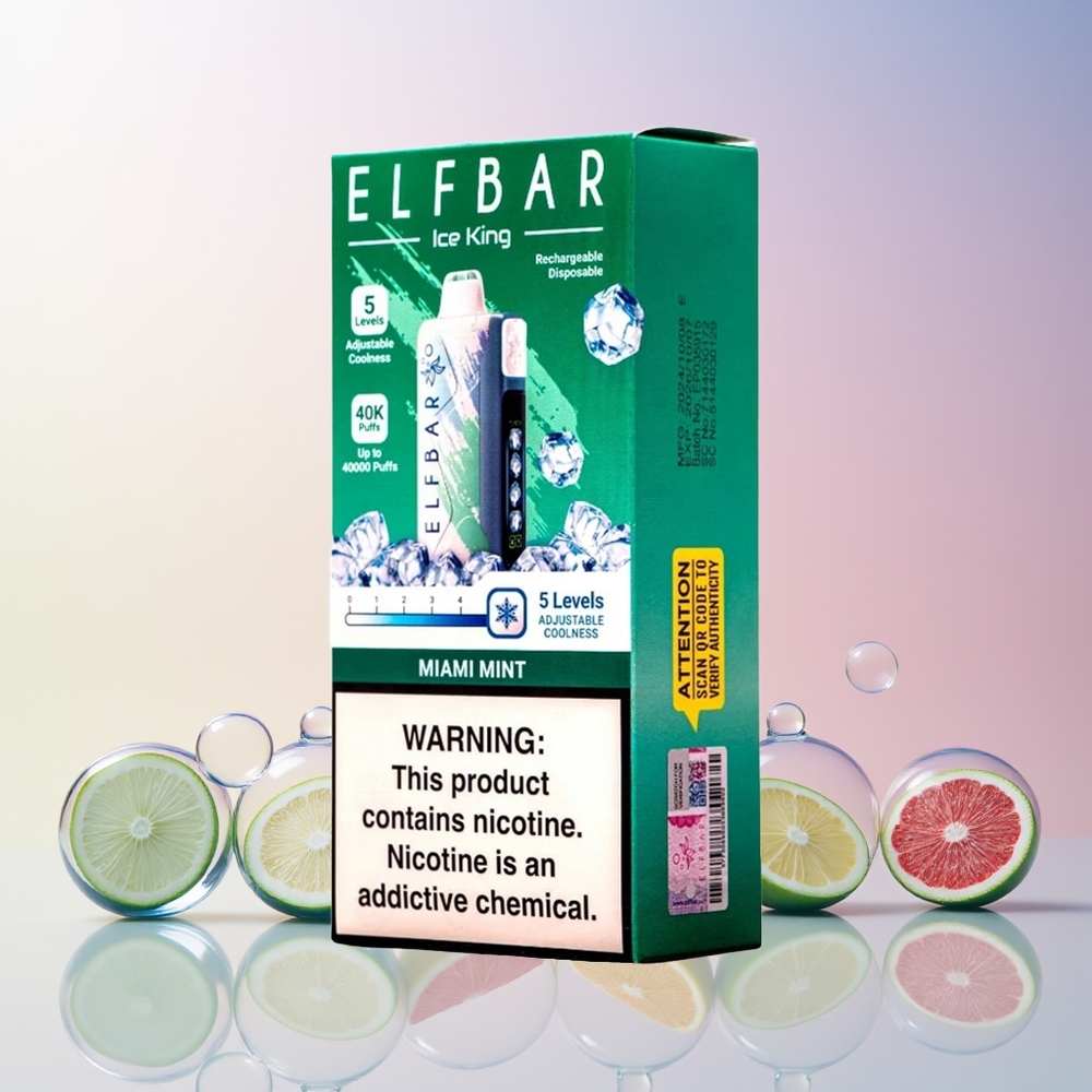 Finland tukku Elf Bar Ice King 40000 Puffs 20ml Esitäytetty E-Neste 5% Nikotiinia Latauskelpoinen 850mAh Akku