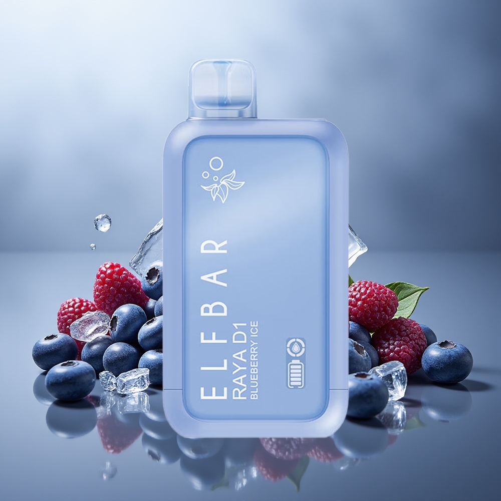 Elf Bar Raya D1 Finland tukku 13000 Puffs 18ml Kapasiteetti Kertakäyttöinen vape Mustikkajäätelö