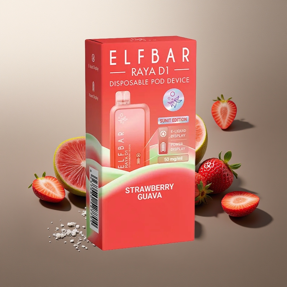 Finland tukku Elf Bar Raya D1 13000 Puffs 18ml Kapasiteetti 650mAh Ladattava Akku
