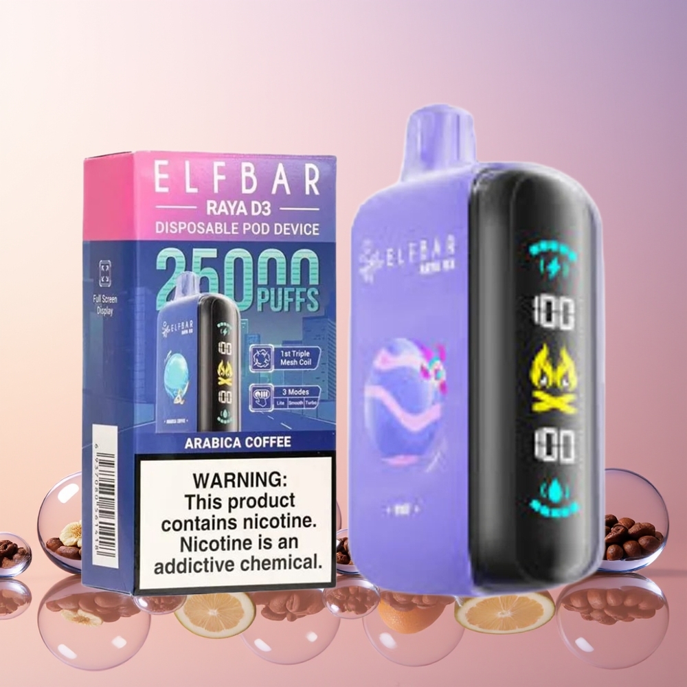 ELF BAR RAYA D3 Finland tukku 25000 Puffs Akku: 850mAh, ladattava E-neste: 23ml