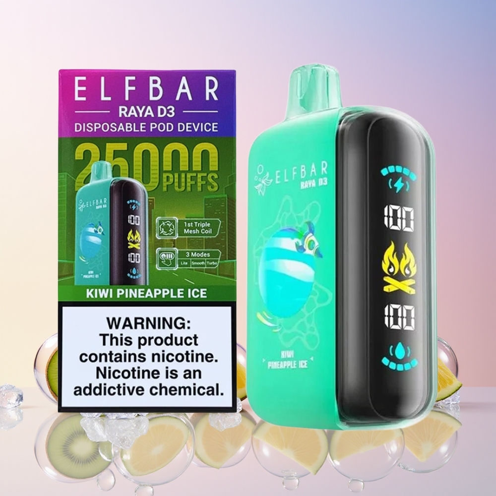 ELF BAR RAYA D3 Finland tukku 25000 tupahdusta Akku: 850mAh Ladattava Nestemäärä: 23ml Esitäytetty