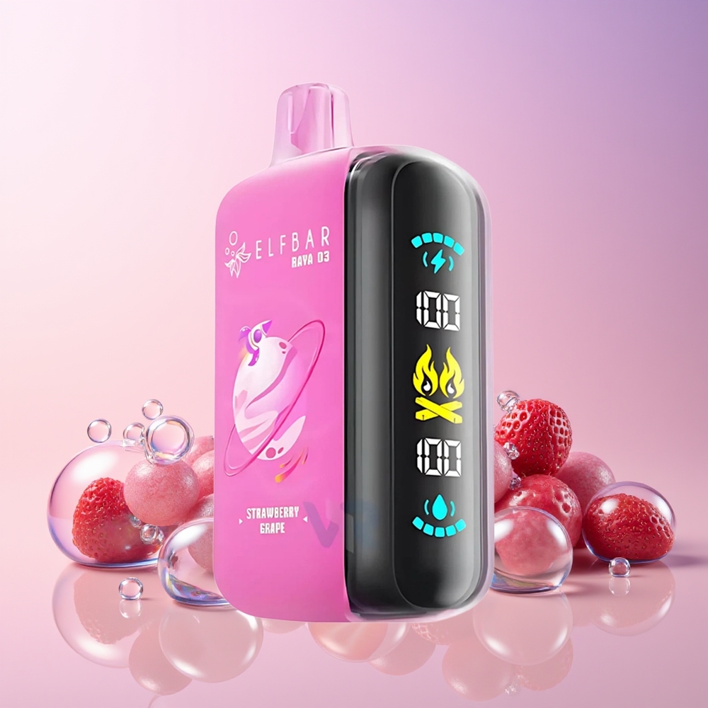 ELF BAR RAYA D3 Finland tukku 25000 tupakkaa 23ml esitäytetty Mansikka-viinirypäle