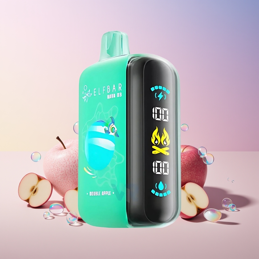 ELF BAR RAYA D3 Finland tukku 25000 tupakkaa 23ml esitäytetty Tuplaomena