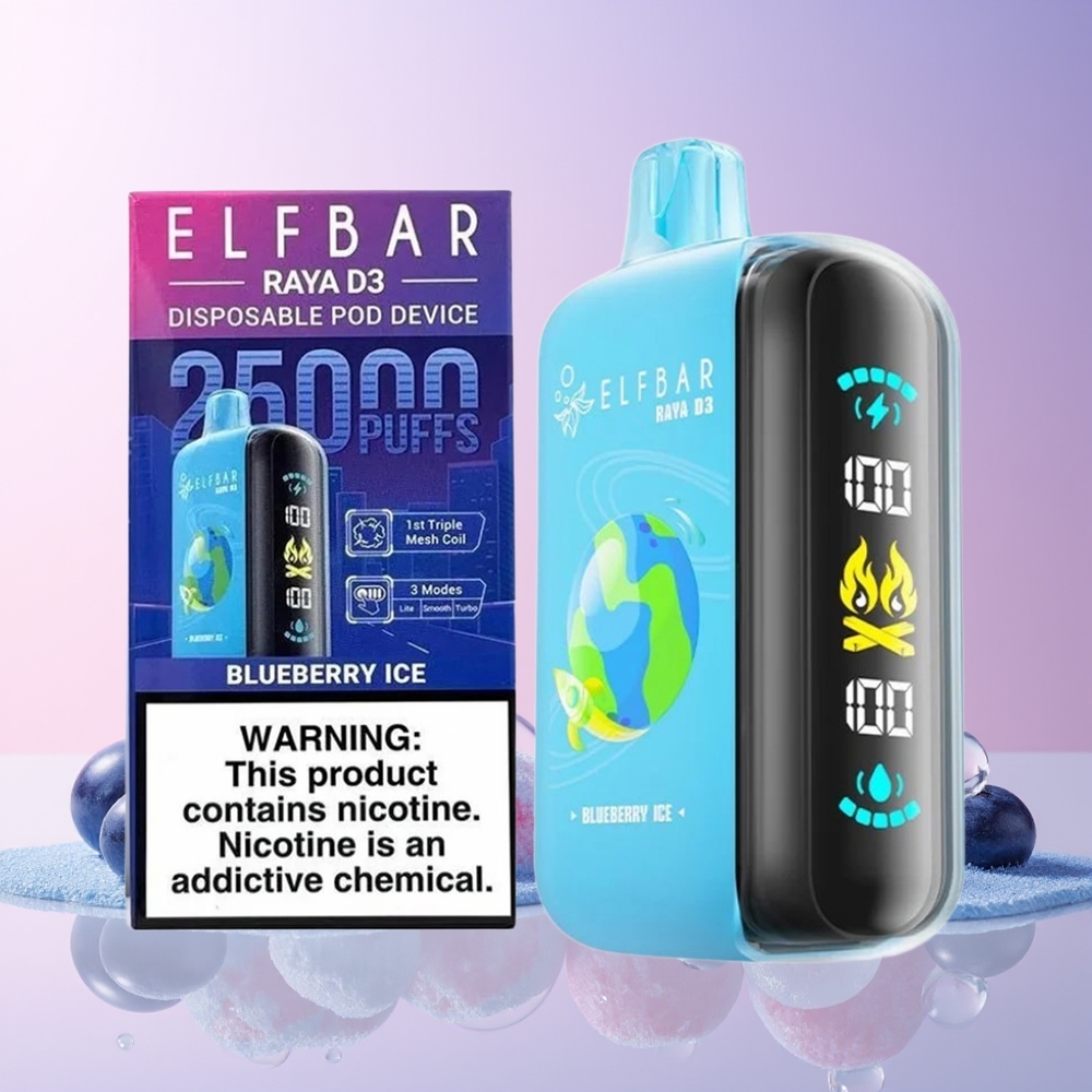 ELF BAR RAYA D3 Finland tukku 25000 tupakointia Akku: 850mAh, 23ml esitäytetty