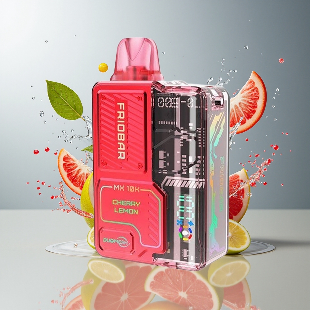 Finland tukku FRIOBAR MX 10K Kertakäyttöinen Vape - 10000 savutusta - 10ml säiliö - Säädettävä ilmanvirtaus