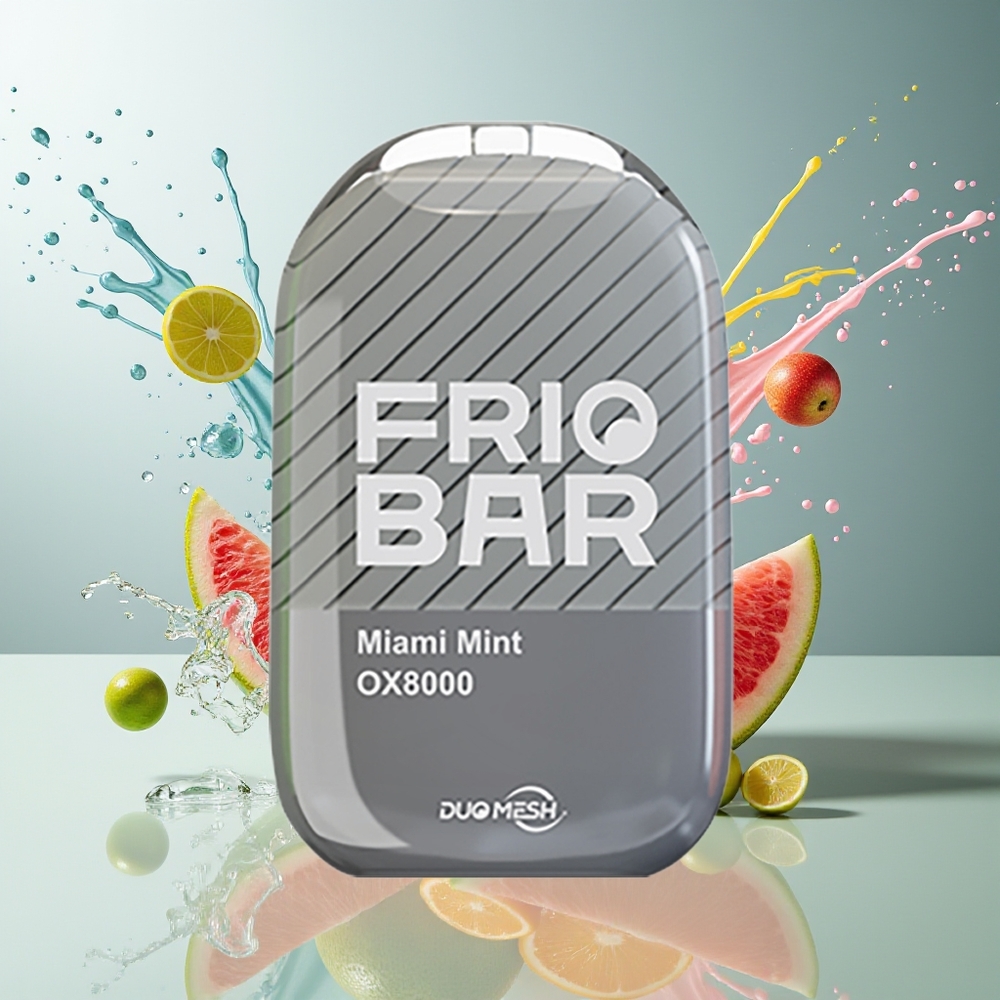 Finland tukku FRIOBAR OX8000 16ml 8000 tupakkaa USB-C Miami Minttu