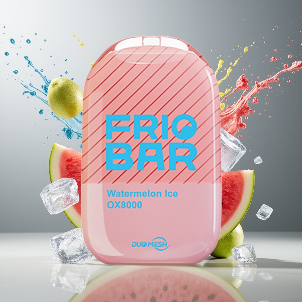 Finland tukku FRIOBAR OX8000 16ml 8000 tupakkaa USB-C Vesimelonijäätelö