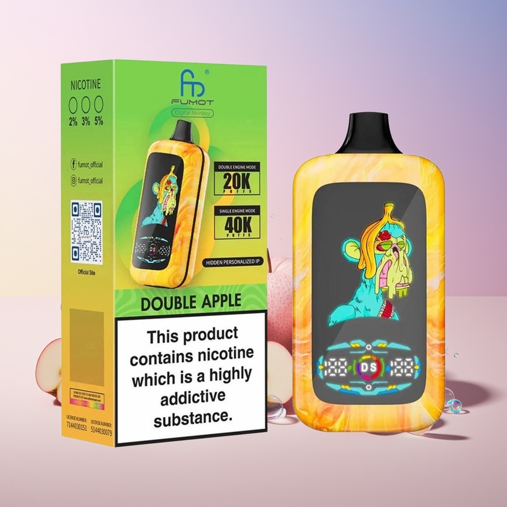 Finland tukku Fumot Digital Monkey Disposable Vape 40000 Puffia ja Dual Mesh Coil