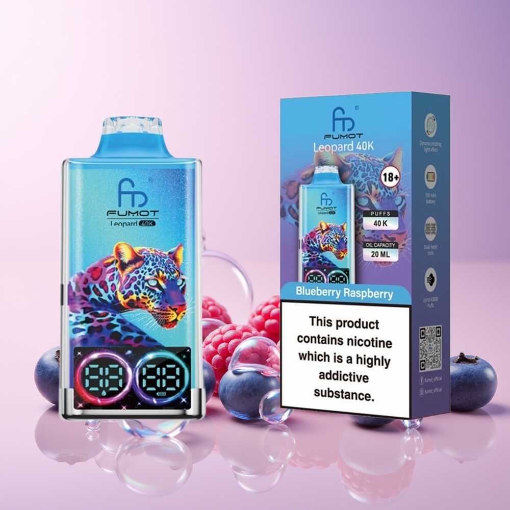 Finland tukku Fumot Leopard 40K Puffs Disposable Vape - 40000 Puffia - 700mAh Akku - Type-C Lataus